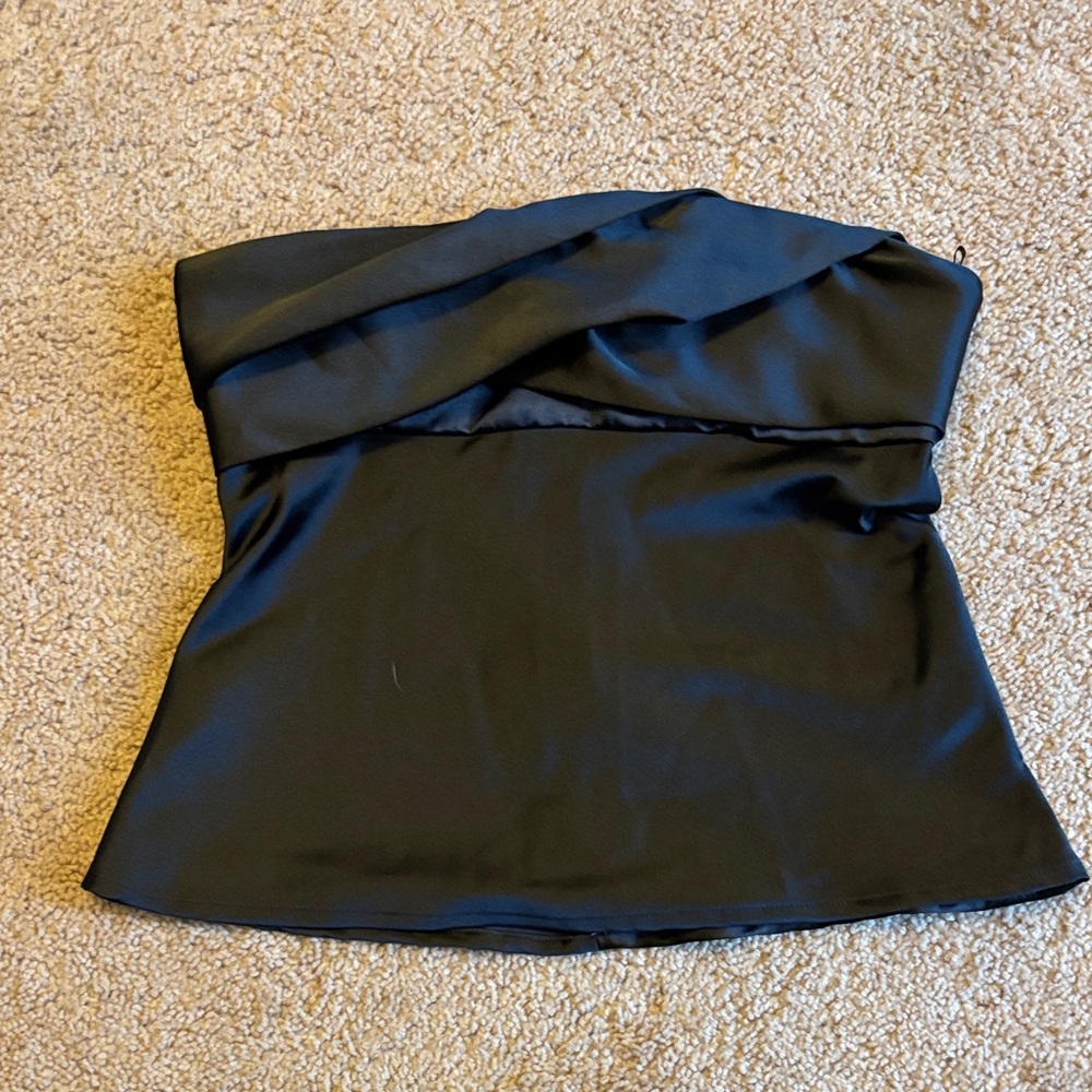 Zara Elegant Black Strapless Top